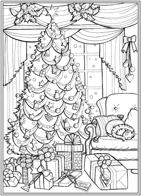 Christmas Window Coloring Pages