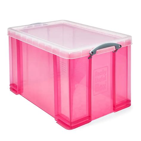Really Useful Pink 84l Stackable Storage Box Diy At Bandq