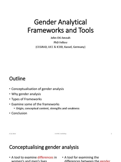 Gender Analysis Frameworks Pdf Gender Analysis Gender