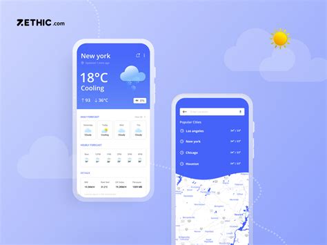 Weather Forecast Mobile App Design Uplabs