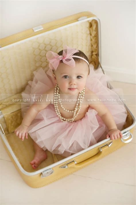 Vintage Suitcases Tutus And Pearls Baby Portraits Baby Photos Baby