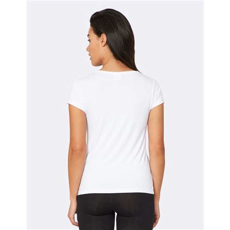 Boody V Neck T Shirt White Nourished Life Australia