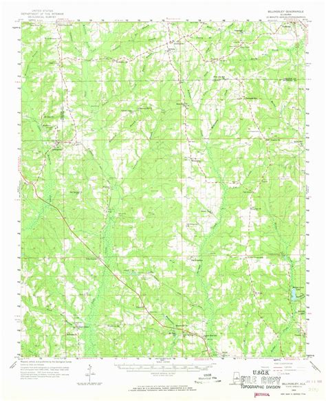 Billingsley Alabama 1959 1968 Usgs Old Topo Map Reprint 15x15 Al