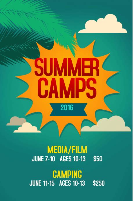 Summer Camp Poster Template Postermywall