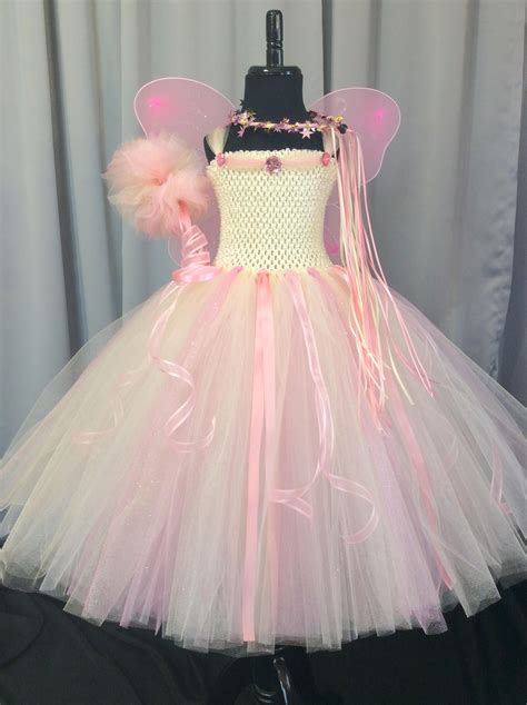 ivory and pink fairy princess costume princess tutu dress with etsy fairy princess costume