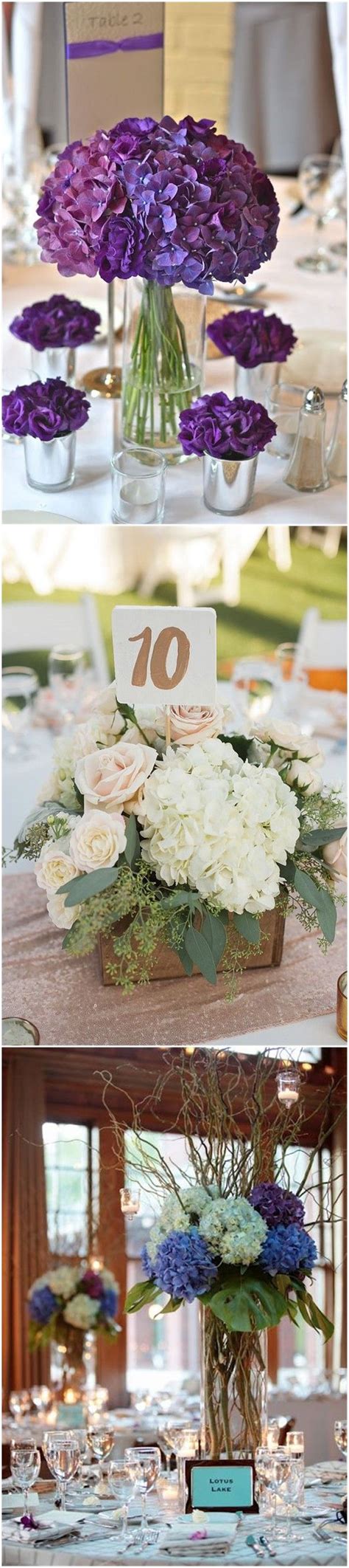 How to make a simple hydrangea centerpiece. 21 Simple Yet Rustic DIY Hydrangea Wedding Centerpieces Ideas - WeddingInclude | Bridal shower ...