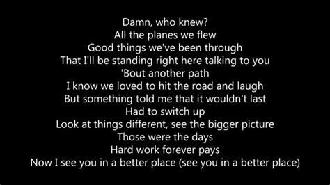 Wiz Khalifa See You Again Ft Charlie Puth Lyrics Youtube