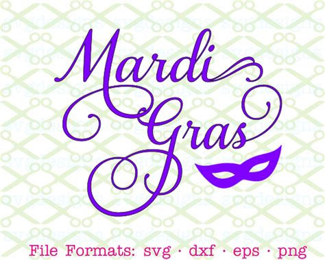 Mardi Gras Svg Cricut And Silhouette Files Svg Dxf Eps Png Monogramsvgcom By Svg Designs