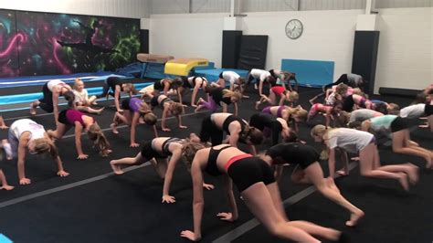Gymnastics Warm Up And Training Air Track Youtube