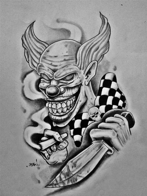 Pin By Brad Tompkins On My Shit Clown Tattoo Evil Clown Tattoos