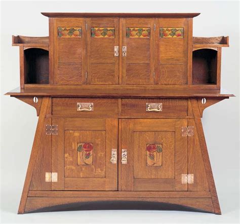 The base is made up of two cupboard with heavily carved fronts, inside the left hand cupboard is a pull out cellarette drawer with shelf. A quick guide to Arts and Crafts furniture | Antique ...