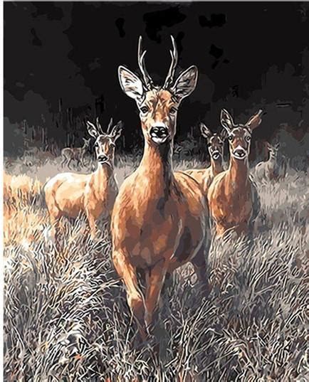 Deer Herd Paint By Numbers Numeral Paint Kit