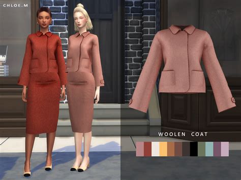 Chloem — Chloem Woolen Coat Set Created For The Sims4 12