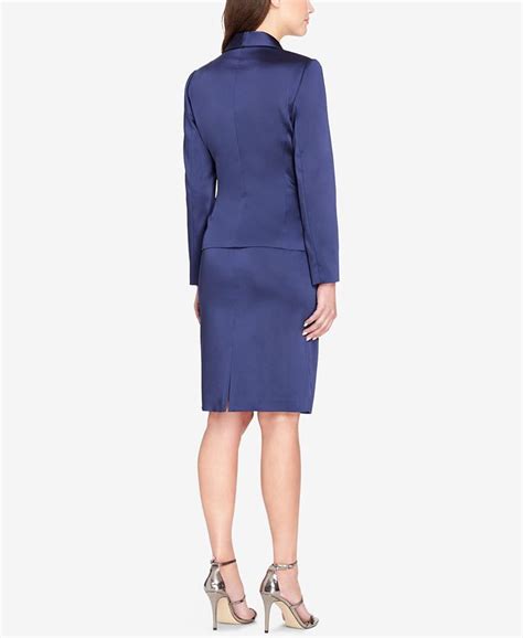 Tahari Asl Satin Shawl Collar Skirt Suit Macys