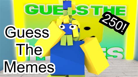 Roblox Guess The Memes Answers