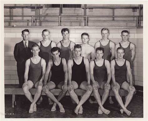 Vintage Mens Swim Team Ymca Telegraph
