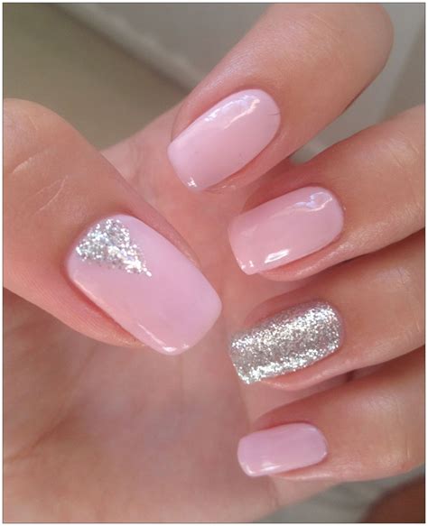 Pink Gel Nails Sparkle Gel Nails Pink Nail Art Designs