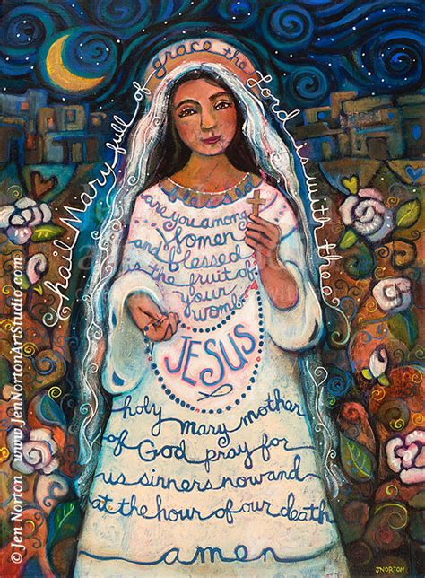 Hail Mary Prayer Art Print