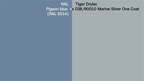 Ral Pigeon Blue Ral Vs Tiger Drylac Marine Silver One