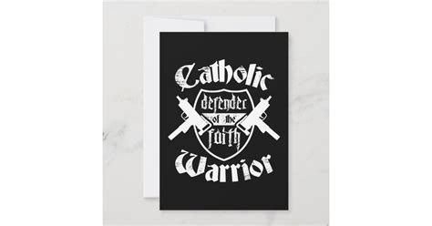 Catholic Warrior Defender Of The Faith Religion Gi Invitation Zazzle