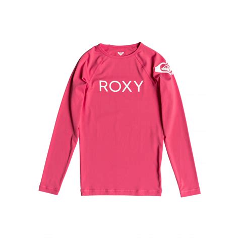 Girls 8 14 Funny Waves Long Sleeved Upf 50 Rash Vest Ergwr03107 Roxy