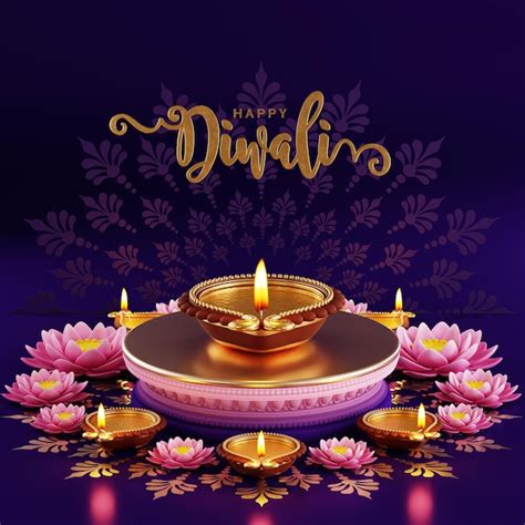 Premium Photo 3d Rendering For Diwali Festival Diwali Deepavali Or