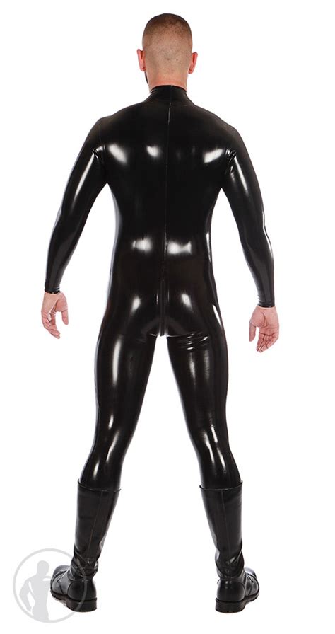 Quality Mens Latex Catsuit With All Round Zip