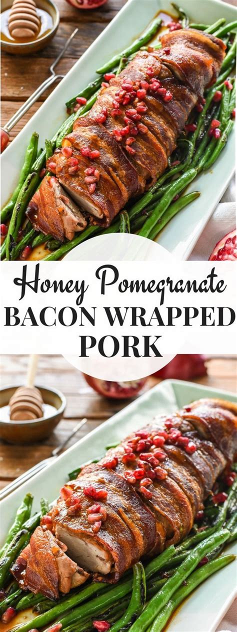 I don't make it very often, although we all love it at home. This Bacon Wrapped Pork Tenderloin is glazed with a simple pomegranate honey sauce for an ...