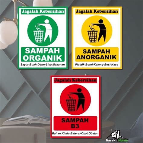 Jual Stiker Sampah Organik Nanorganik B3 Shopee Indonesia
