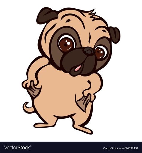 Shocked Pug Icon Cartoon Of Shocked Pug Vector Icon For Web Design