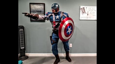 Diy Captain America Costume Happy Halloween With A Homemade Captain America Suit And Shield