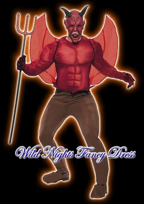 Halloween Mens Muscle Chest Devil Costume