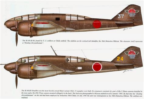 Japanese Aircraft Of Wwii Mitsubishi Ki 46 Profiles