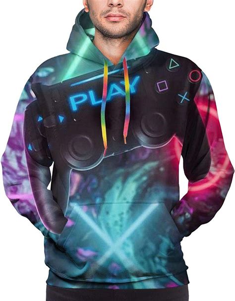 Mens Cool Hoodie Colorful Video Game Controller Play Games 3d Print