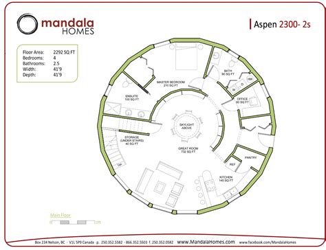Aspen Series Floor Plans Mandala Homes Prefab Round Home Building