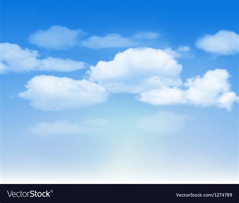Blue Sky With Clouds Royalty Free Vector Image
