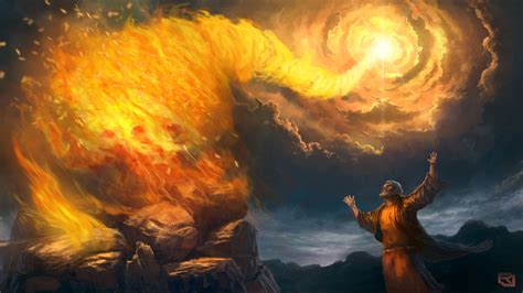 Answered By Fire Art Illustration Biblical Artofrobjoseph