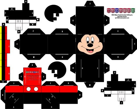Mickey Mouse Papercraft Toy Free Printable Papercraft Templates