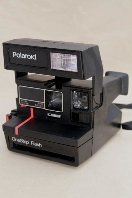 Vintage One Step Flash Polaroid Camera Uk Made Model 600 W Red Stripe