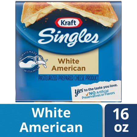 Black pepper, parmesan cheese, american cheese, ham, white sauce mix and 3 more. Kraft Singles White American Cheese Slices, 16 Ounce (24 ...