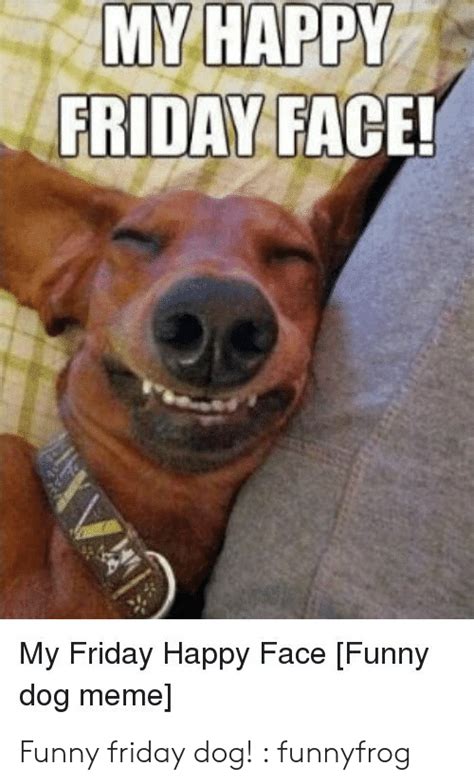 My Happy Friday Face My Friday Happy Face Funny Dog Meme