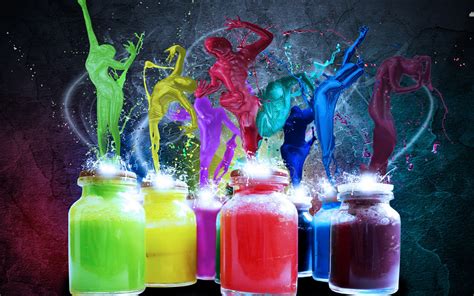Colorful Paint Splash Wallpaper 3d And Abstract Wallpaper Better