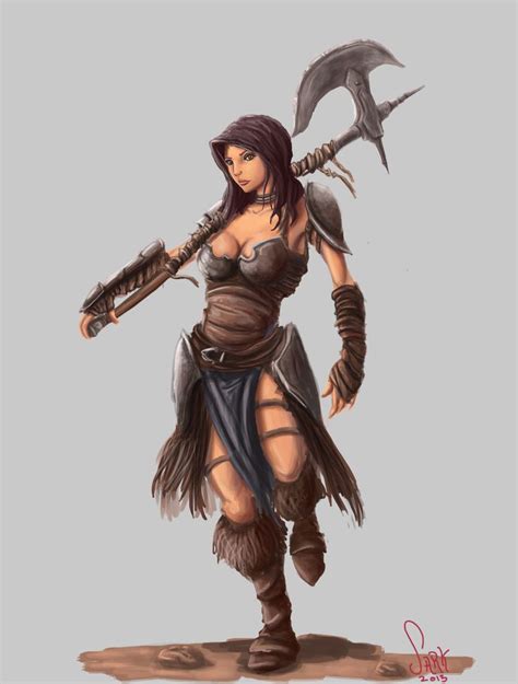 Barbarian Girl By Maiwand On Deviantart Fantasy Female Warrior