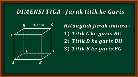 DIMENSI TIGA Jarak Titik Ke Garis Pada Kubus YouTube