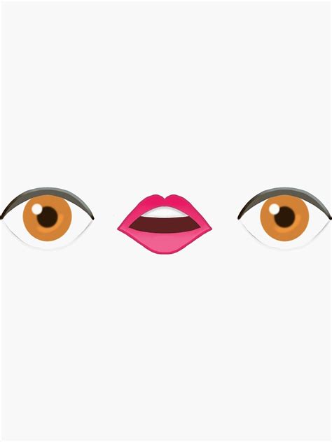 Eye Mouth Eye Emoji Sticker For Sale By Petiteflaneur Redbubble