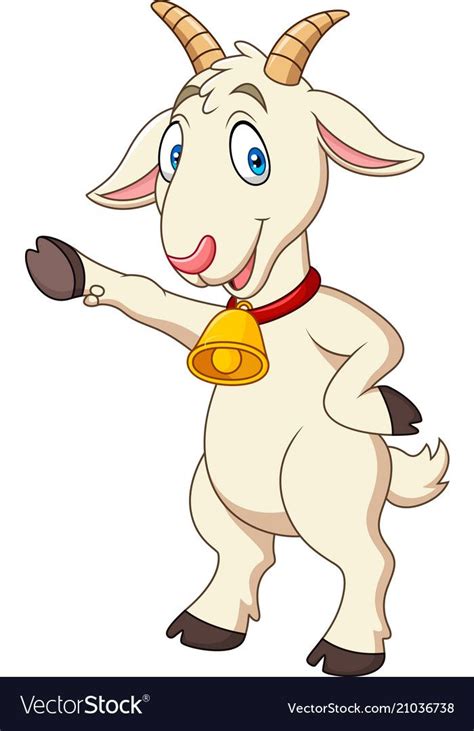 Cartoon Funny Goat Presenting Download A Free Preview Or High Quality Adobe Illustrator Ai Eps