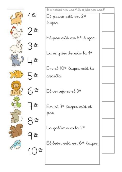 Ordinales Verdadero Falso Worksheet Word Search Puzzle Word Search