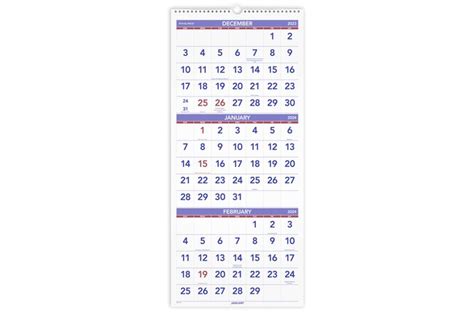 At A Glance 2024 Three Month Reference Vertical Wall Calendar Large