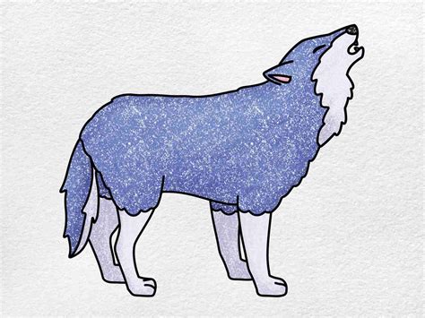 How To Draw A Howling Wolf Helloartsy