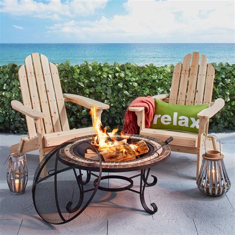 This Fire Pit And Adirondack Chair Means Outdoor Gatherings Can Extend